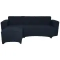 Чехол на диван угловой с оттоманкой слева Venera, цвет Антрацит