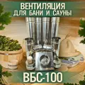 Вентиляция Басту для бани и сауны Вентан ВБС-100, диаметр 100, нержавеющая, проход через стену,