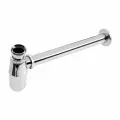 Сифон закругленный, хром , нержавеющая сталь, регулируемая верхняя часть