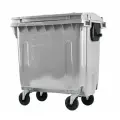 Мусорный контейнер со сплошной крышкой Пластик Система 770 л серый