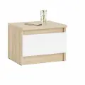 Тумба прикроватная Мори ТПМ400.1 цвет дуб сонома/белый, ШхГхВ 40,4х34,6х30 см