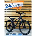 Велосипед детский 24 STELS TURBO 400 MD рама 12 (NEW 2025), серый/красный, на рост 125-155 см, подростковый, горный