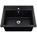Мойка для кухни VIGRO врезная из искусственного камня (50*56 см), антрацит