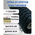 Сетка от кротов пластиковая Г-13/2/30 Размер ячейки 15 х 15 мм, рулон 2 х 30 м