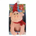 263828 Игрушка интерактивная свинка 30 см 5 новогодних песен мульти-пульти