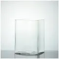 Ваза квадратная для цветов/интерьера и декора, стекло гладь, Неман 7285 высота 20 см, ширина 15*15 см.