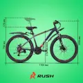 Велосипед алюминиевый горный дисковый 26 рост 150-165см 21 скорость серый рама 16 переключатель SHIMANO скоростной 26 взрослый RUSH HOUR NS 650