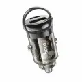 АЗУ, 1 USB 18W+1 PD 30W (Z53A), HOCO, кабель Type-С to Lighting, черный с прозрачным