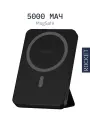 Магнитный powerbank ROCKET Energy 5000 mAh с подставкой, цвет: черный