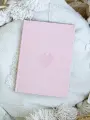 Альбом для новорожденной / нежно-розовая кожа / 64 страницы / MOM'S RECORDBOOK