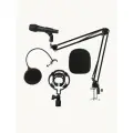 Настольная стойка для микрофона пантограф NB-3571 с держателем паук, поп-фильтром и ветрозащитой