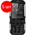 Комплект 5 штук, Мобильный телефон teXet TM-D314 цвет черный