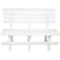 Скамейка со спинкой пласт. 120*53*80 см (белый) стандарт пластик