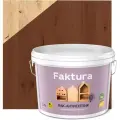 FAKTURA лак-антисептик водорастворимый с натуральным воском и ионами серебра, махагон (2,7л)
