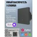 Умный выключатель Tuya ZigBee, 1 клавиша, в умный дом для Алисы