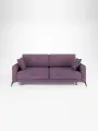 Прямой диван Manons Maison Наоми, раскладной механизм Еврокнижка (Тик-так), Велюр сиреневый, 226х104х77 см
