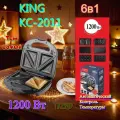 Электрическая Мультипекарь KING 6в1 KC-2011 1200Вт Антипригарное покрытие (220-240В)Частота: 50/60 Гц Сковородка TREND