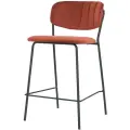 Стул полубарный высокий со спинкой Eirill мягкий велюр, кирпичный цвет, Bergenson Bjorn BB0000111