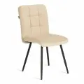 Стул обеденный для кухни с мягким сиденьем TetChair Medeo, 1 шт, велюр, молочный