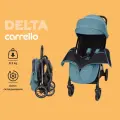 Прогулочная коляска CARRELLO Delta SKY Blue CRL-5517, всесезонная, цвет шасси Chrome-Black