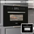 Электрический духовой шкаф Beraum OM-60B44T81B с СВЧ, объем 44 л, поворотный стол и защита от детей, 60 см
