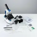 Микроскоп лабораторный, кратность увеличения 40–400х, с подсветкой