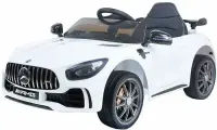 Детский электромобиль Mercedes-Benz на аккумуляторе и с пультом управления, Mercedes-AMG GT R белый, цвет белый