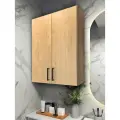 Шкаф в ванную VITAMIN, подвесной, распашные дверцы. Цвет Дуб Ирландский 60х74х20 см