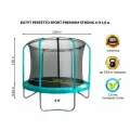 Батут Perfetto sport PREMIUM STRONG 6 диаметр 1,8 м зелёный СГ000005560