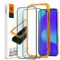 Защитное стекло Spigen на Apple iPhone 14 Pro Max (AGL05204) Align Master Full Cover 2 шт / Спиген стекло для Айфон 14 Про Макс, прочное, олеофобное покрытие, черное