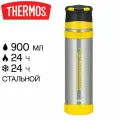 Термос для напитков Thermos FFX, 900 м, двойная глухая пробка, стальной (FFX-901 CS)