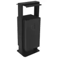 Урна уличная металлическая УОН-3 (опрокидывающаяся) с козырьком (Черная)