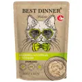 Влажный корм BEST DINNER Holistic для стерилизованных кошек, индейка и курица с тунцом в желе 12шт х 70 г