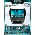 Магнитола Hyundai Santa Fe 3 2013-2016 (C) Teyes CC4 6/64GB Тиайс, штатная магнитола, QLED, DSP,4G, Wi-Fi, CarPlay, 2DIN
