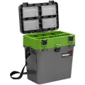Ящик рыболовный зимний Helios (двухсекционный) серый/салатовый