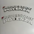 Наклейки на шины BRIDGESTONE POTENZA. Клей в комплекте. Резиновые буквы для колес авто и мото из 3D резины, Спортивные диски. Надписи на диски и колёса.