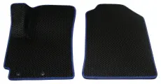 2 передних EVA/ЭВА/ коврика для NISSAN/ниссан/X-TRAIL/ИКС трэйл/Т31/2007-2014 г. в/с 3Д лапой/черные соты с Синим кантом