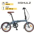 Складной велосипед SHULZ Hopper 3 синий лед, колёса 16, 3 скорости