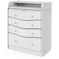 Комод пеленальный Атон Сириус Kristoff, 80 х 99см, 4 ящика, белый