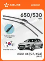 Щетки стеклоочистителя для AUDI A6 C7, 4G2 (2011-) 650/530мм 2 шт / Дворники автомобильные Ауди А6 AIRLINE AWBM089