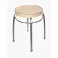 Табурет НИКА Фабрик 1 ТФ01 круглое сиденье, слоновая кость, нагрузка до 170 кг