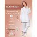 Халат медицинский женский Аннет, ткань тиси, цвет белый, размер 52/54