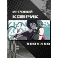 Коврик для мышки большой 900х400 ZZZ, Игровой коврик для мыши аниме Zenless Zone Zero, синий