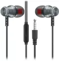 Наушники проводные с микрофоном, металл корпус, серые M300