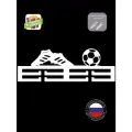 Держатель для медалей, медальница футбол белая, PETG пластик.