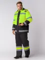 Костюм зимний дорожник куртка-брюки (тк. Оксфорд) лимон./черн. СОП