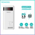 ROMOSS Sense6PS PRO PD 30 Вт Power Bank с быстрой зарядкой 20000 мАч Портативный внешний аккумулятор Powerbank для iPhone 15 14 Xiaomi HUAWEI