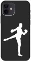 Силиконовый чехол на Apple iPhone 12 / 12 Pro / Эпл Айфон 12 / 12 Про с рисунком Kickboxing W Soft Touch черный