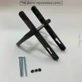 Ручки на планке WinDoorPro коричневый с пружиной 92мм нажимной гарнитур