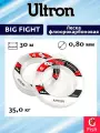 Леска флюорокарбоновая ULTRON Big Fight Fluorocarbon 0,80 мм, 35,0 кг, 30 м, прозрачная